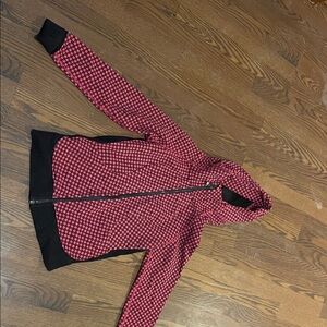 Red and Black Zip-Up Hoodie